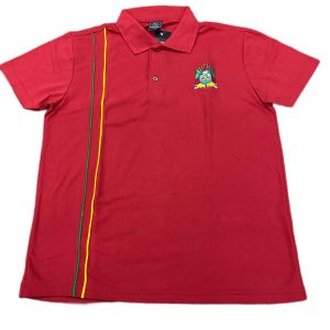 camiseta polo gaúcha masculina vermelha listras