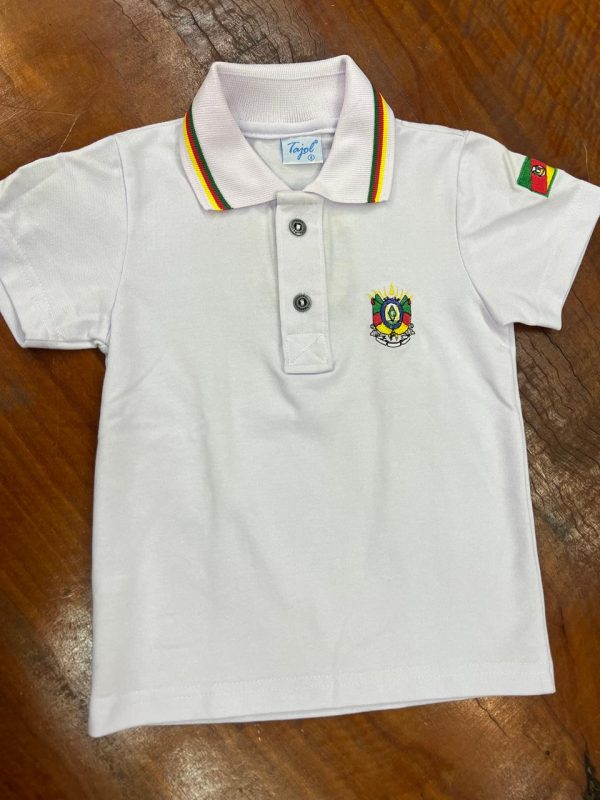 camiseta polo gaúcha infantil branca camiseta polo gaúcha infantil branca