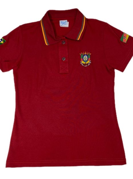 camiseta polo gaúcha feminina vermelha