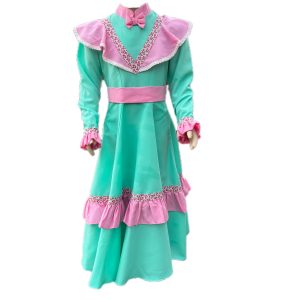 vestido de prenda infantil verde claro ref 9270 – tamanho 4