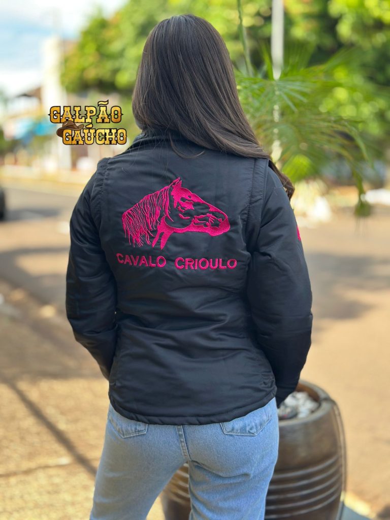 jaqueta feminina impermeável vira colete preto jaqueta feminina impermeável vira colete preto