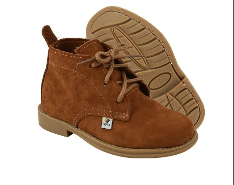 botina de couro infantil vial – nobuck claro botina de couro infantil vial – nobuck claro