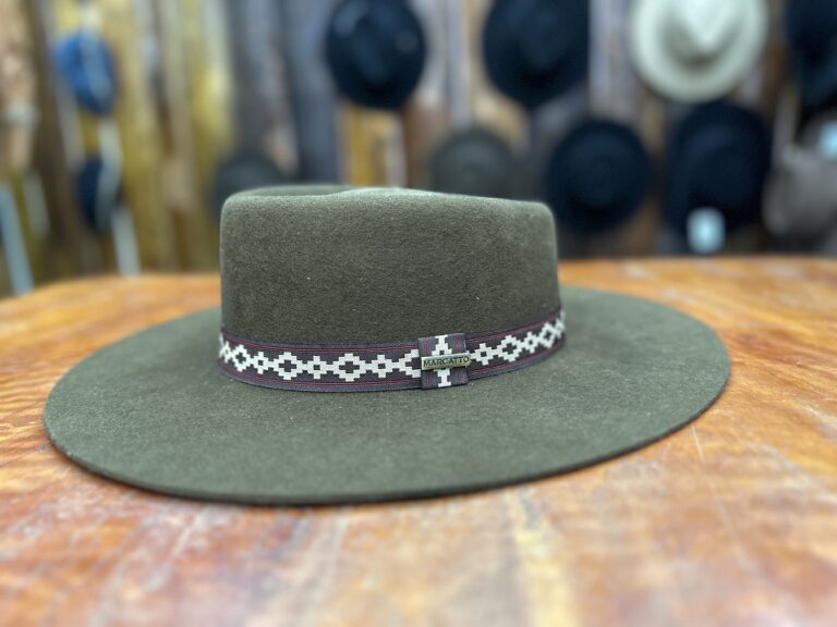 chapéu feltro marcatto ref 14735 tabaco aba 9