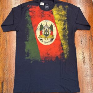 camiseta masculina gola redonda pátria pampa azul marinho