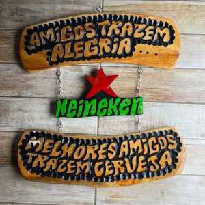 placa amigos trazem alegria.. melhores amigos trazem cerveja (heineken) placa 73