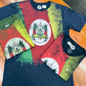Camiseta Masc Estampada Brasao