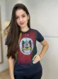 Camiseta Fem Estampada Brasao