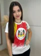 Camiseta Fem Estampada Brasao