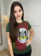 Camiseta Fem Estampada Brasao